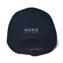 Load image into Gallery viewer, Navy blue embroidered empowering women&#39;s statement baseball hat. &#39;Support Your Friends&#39; Ethically made. Still cute AF. [minimalist apparel//sweatshop free]